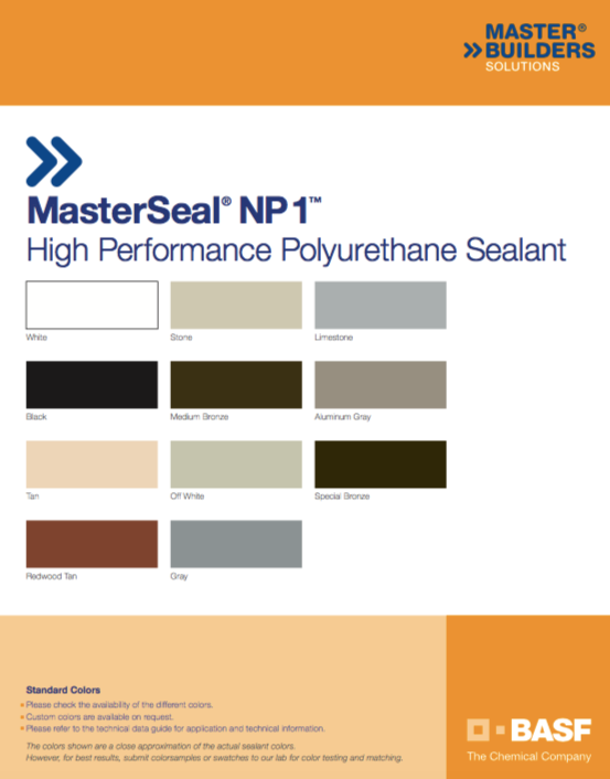 MasterSeal NP 1 Polyurethane Sealant 10.1 oz MasterSeal NP 1 Polyurethane Sealant 10.1 oz