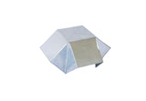 Flashing Kings galvanized steel vent pipe fold cap for 4 inch pipe - top view