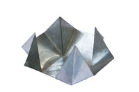 Flashing Kings 10 inch fold style vent cap in galvanized steel - bottom view
