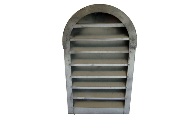 decorative louvered gable vent with dome top