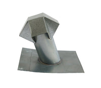 Flashing Kings 6" straight barrel galvanized steel roof jack penetration flashing for sloped roof with pre-installed rain cap